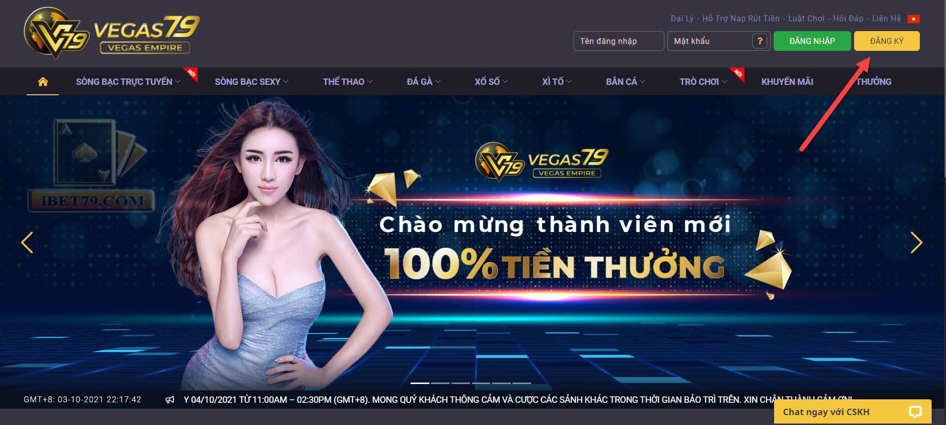 sòng bạc vegas79